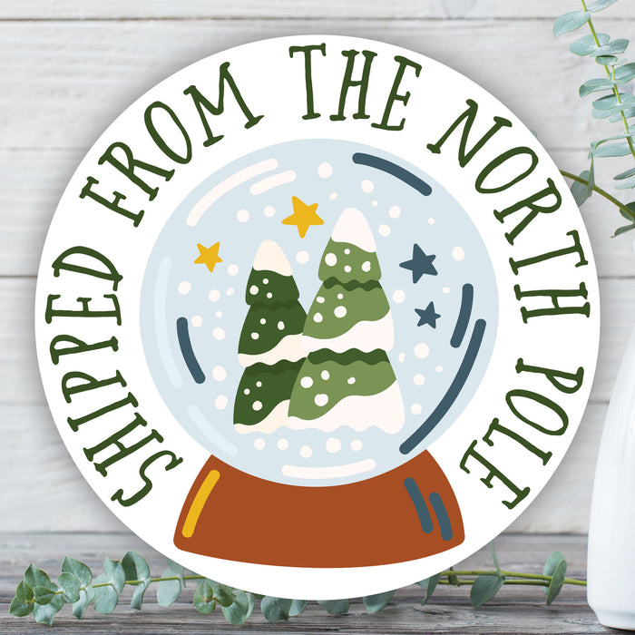 Shipped From The North Pole Sticker