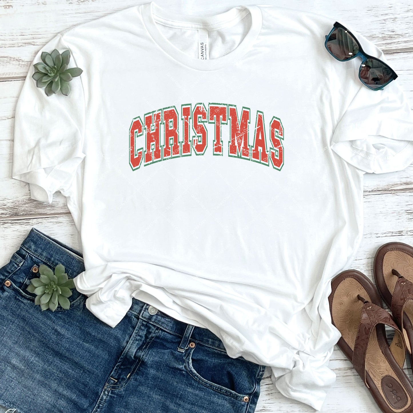 Distressed Christmas DTF