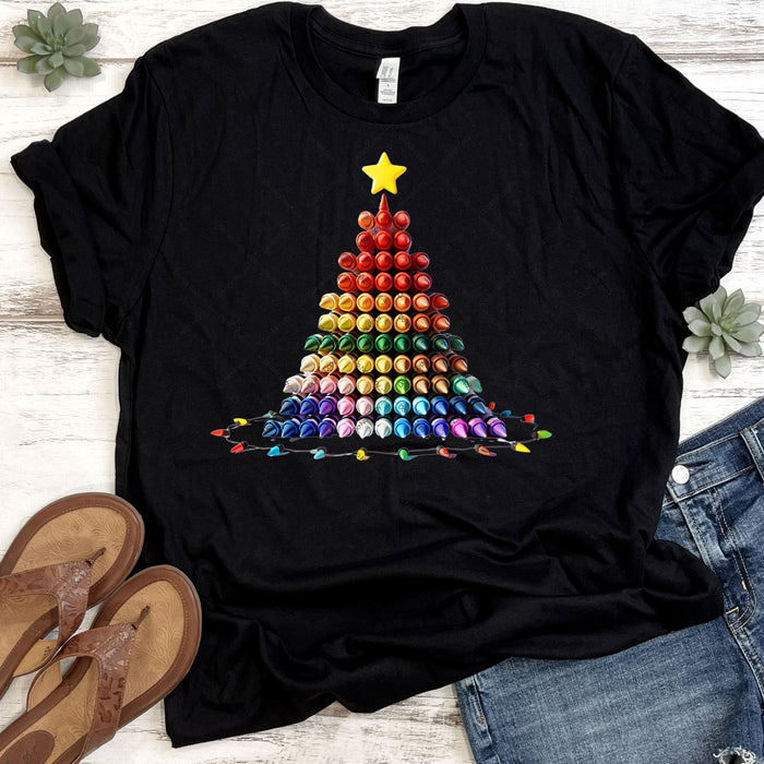 Crayon Christmas Tree DTF Transfer