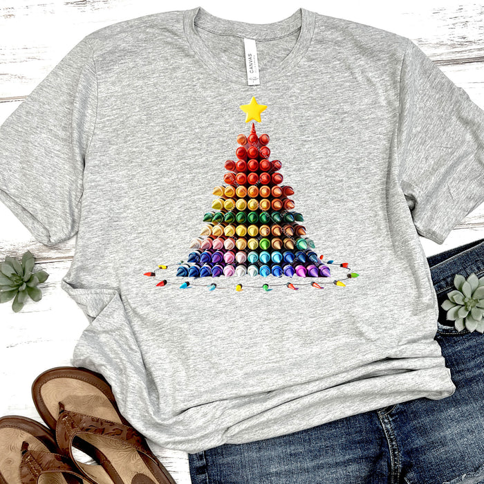 Crayon Christmas Tree DTF Transfer