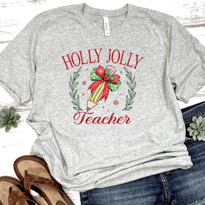 Holly Jolly Teacher DTF Transfer