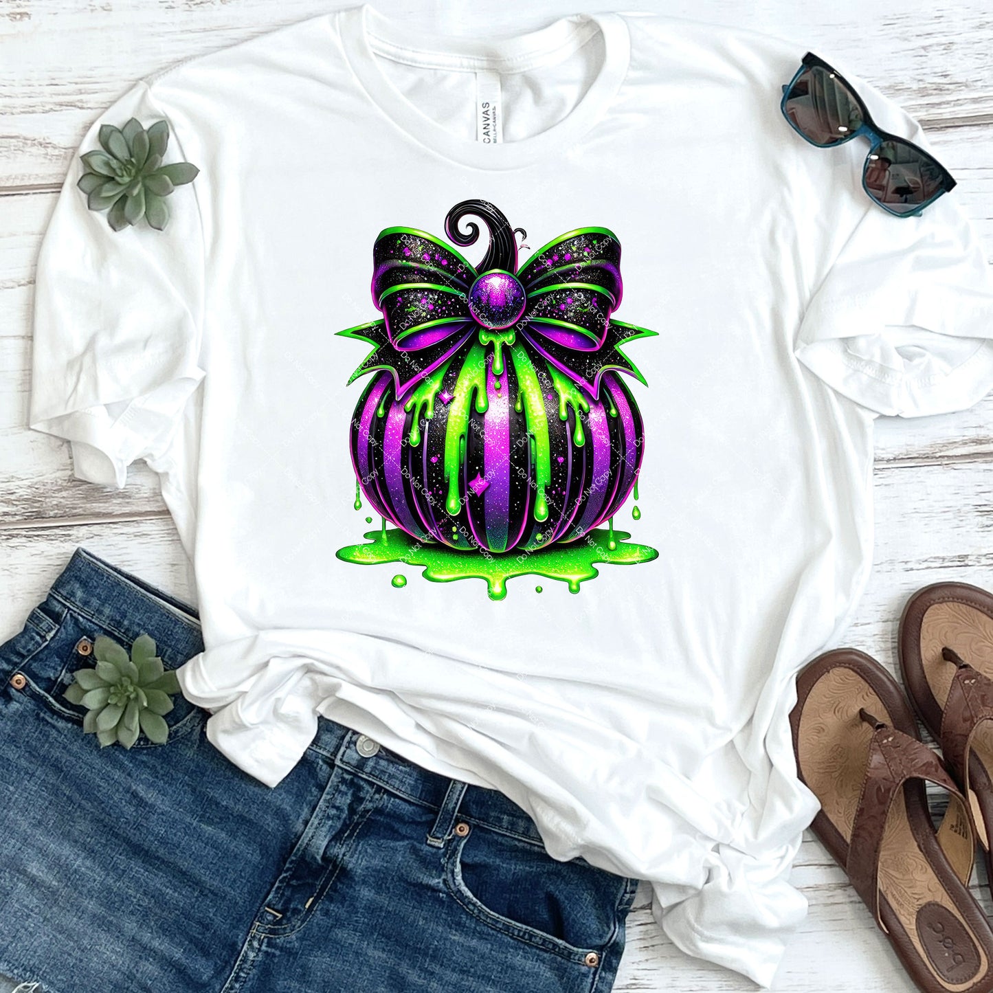 Colorful Halloween Pumpkin DTF Transfer