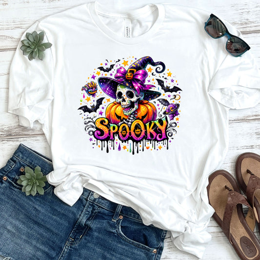 Spooky Skeleton Witch DTF Transfer