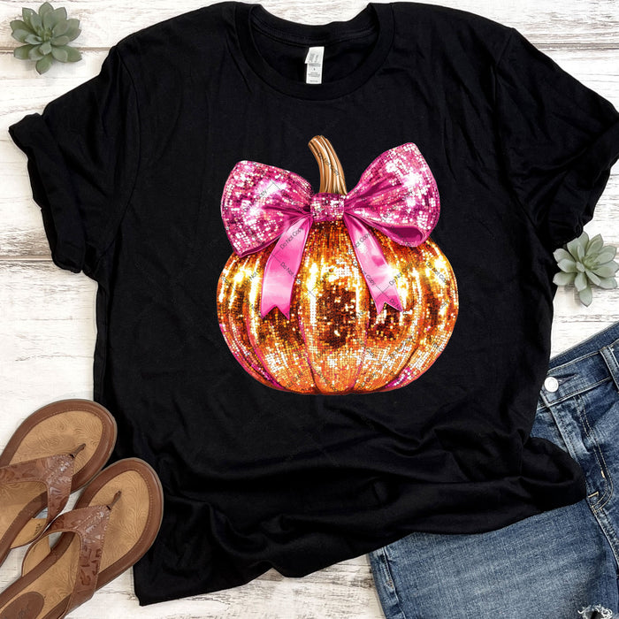 Halloween Glitter Pumpkin DTF Transfer