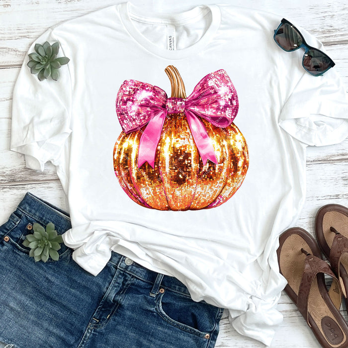 Halloween Glitter Pumpkin DTF Transfer