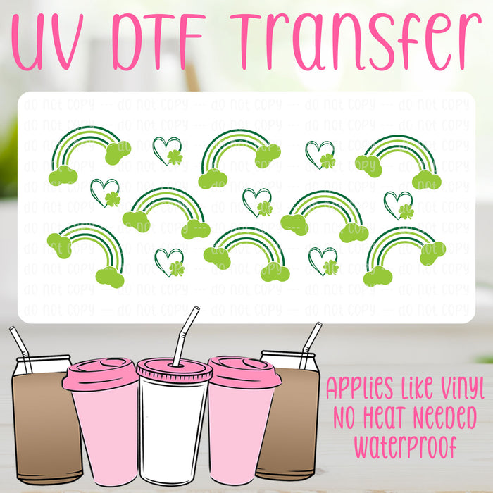 Hearts & Rainbows UV DTF Can Wrap