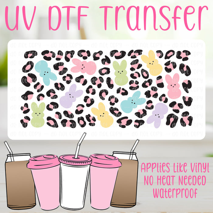 Leopard Print Peeps UV DTF Can Wrap