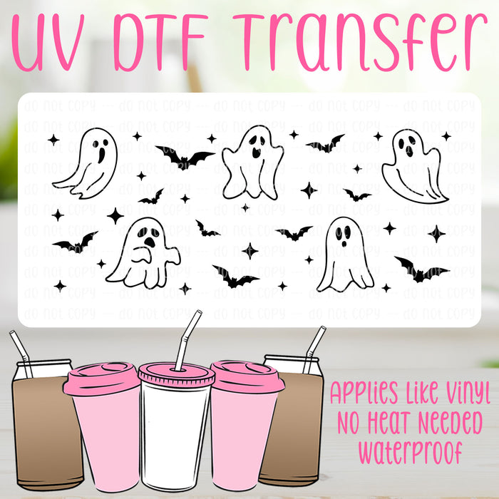 Bats & Ghosts UV DTF Can Wrap