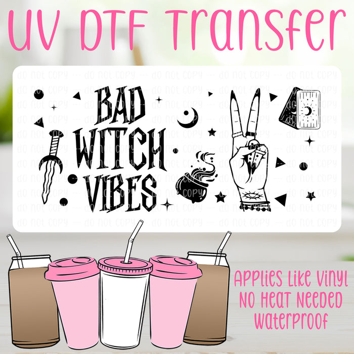 Bad Witch Vibes UV DTF Can Wrap