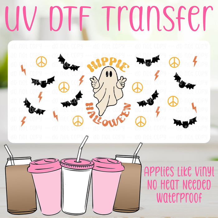 Hippie Halloween UV DTF Can Wrap