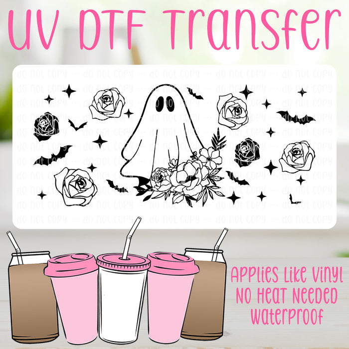 Ghost In Roses UV DTF Can Wrap