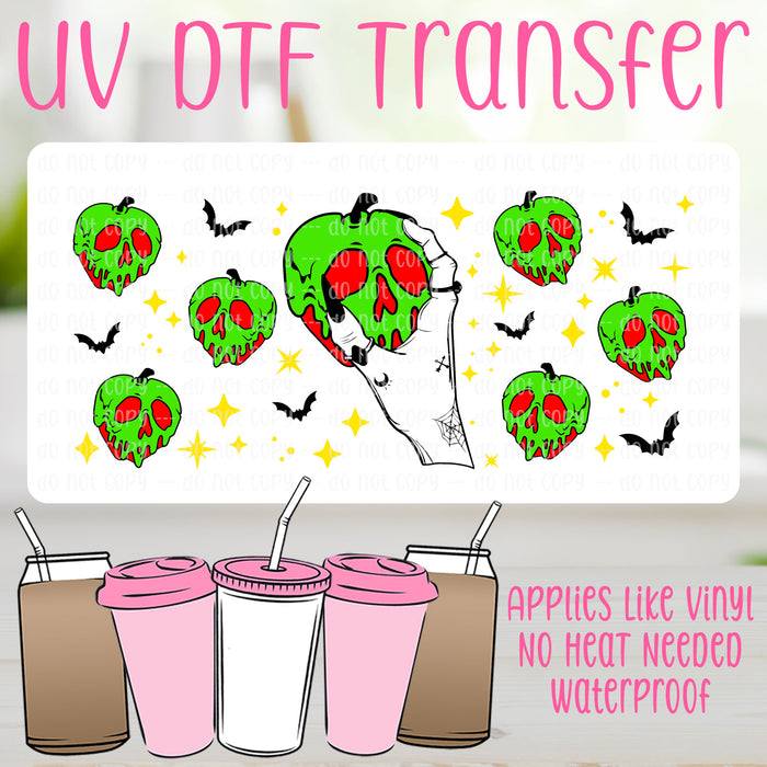 Ghoulish Apples UV DTF Can Wrap