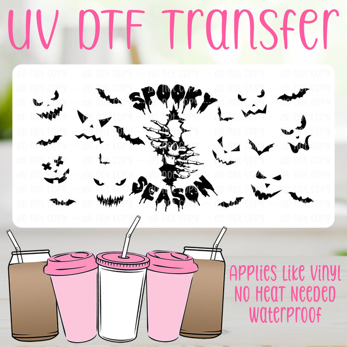 Spooky Season UV DTF Can Wrap