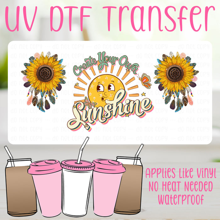 Create Your Own Sunshine UV DTF Can Wrap