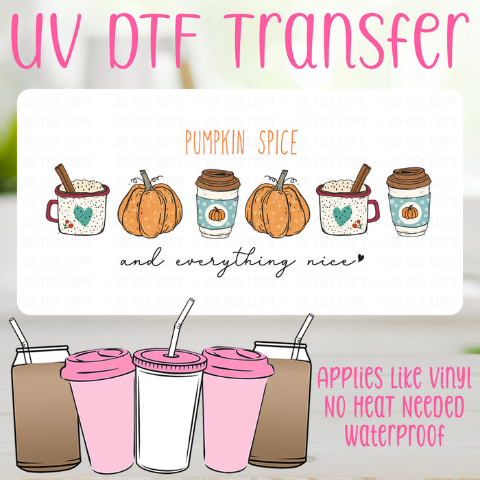 Pumpkin Spice UV DTF Can Wrap