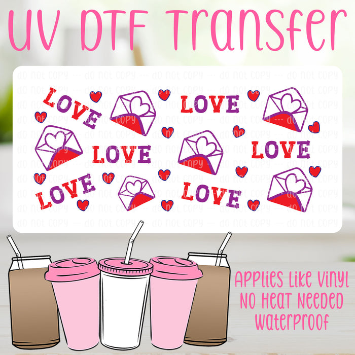 Varsity Love Letter UV DTF Can Wrap