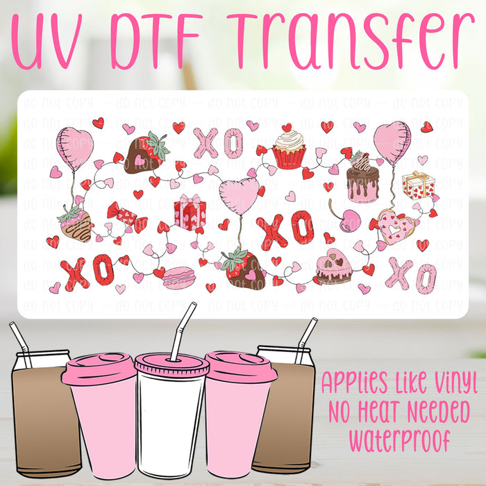 Valentine's Day Sweets UV DTF Can Wrap