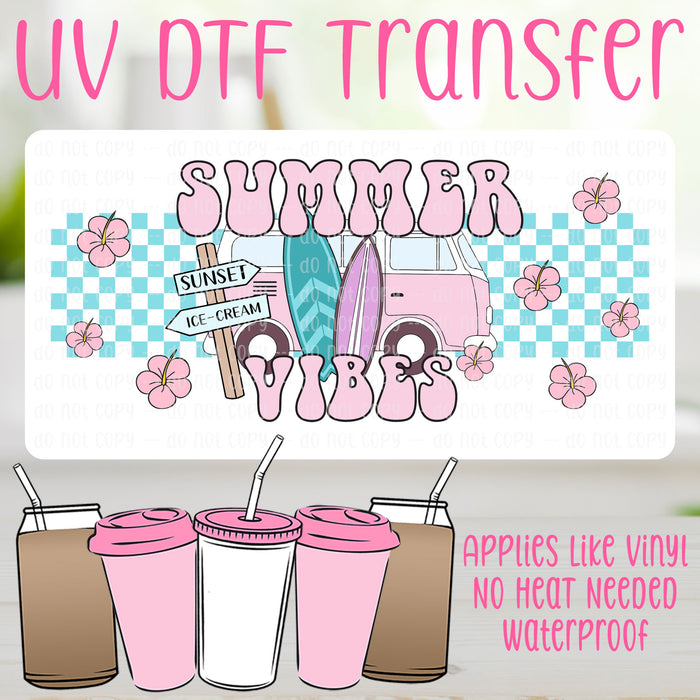 Summer Vibes UV DTF Can Wrap