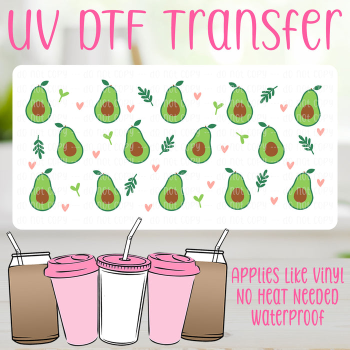 Avocados UV DTF Can Wrap