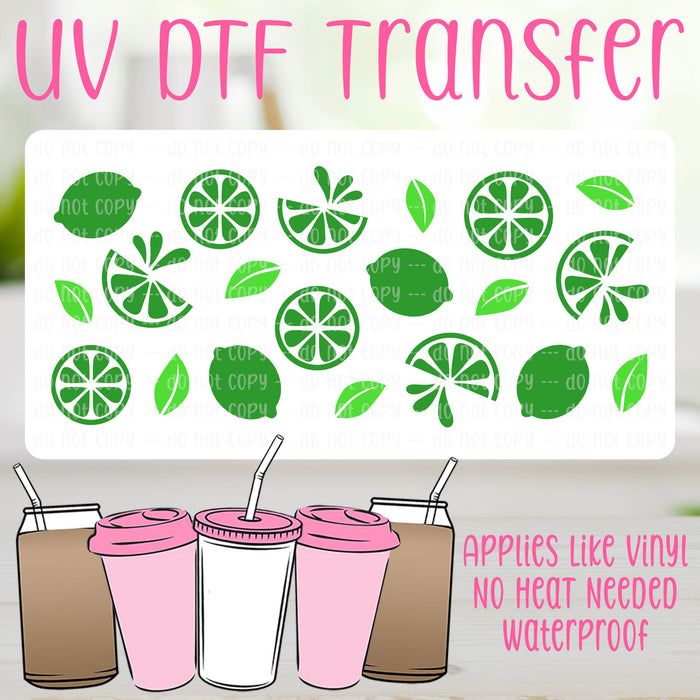 Lime UV DTF Can Wrap