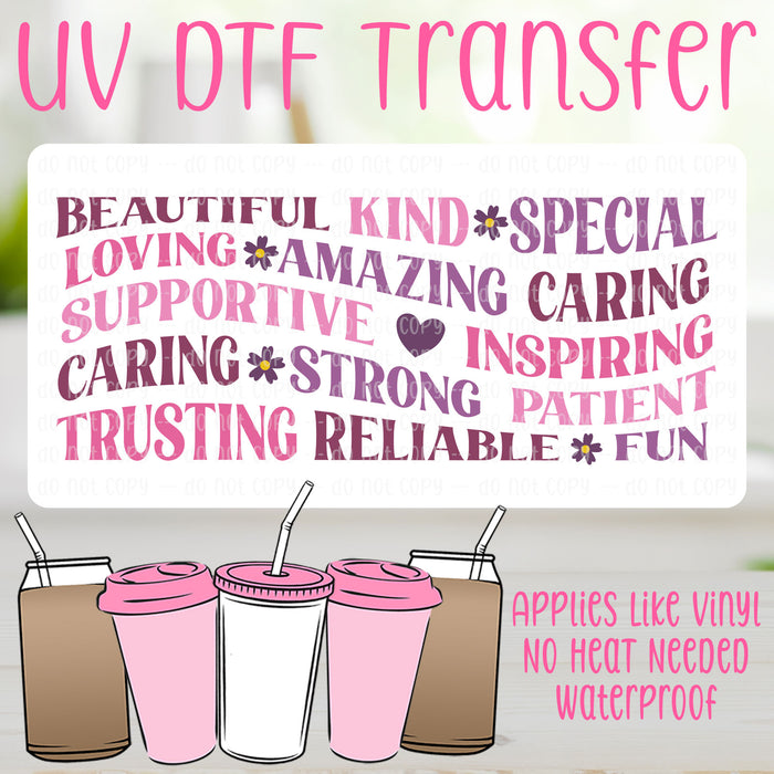 Affirmations UV DTF Can Wrap