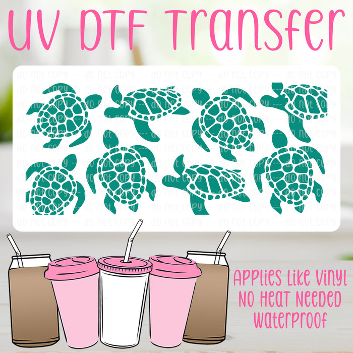 Turtles UV DTF Can Wrap