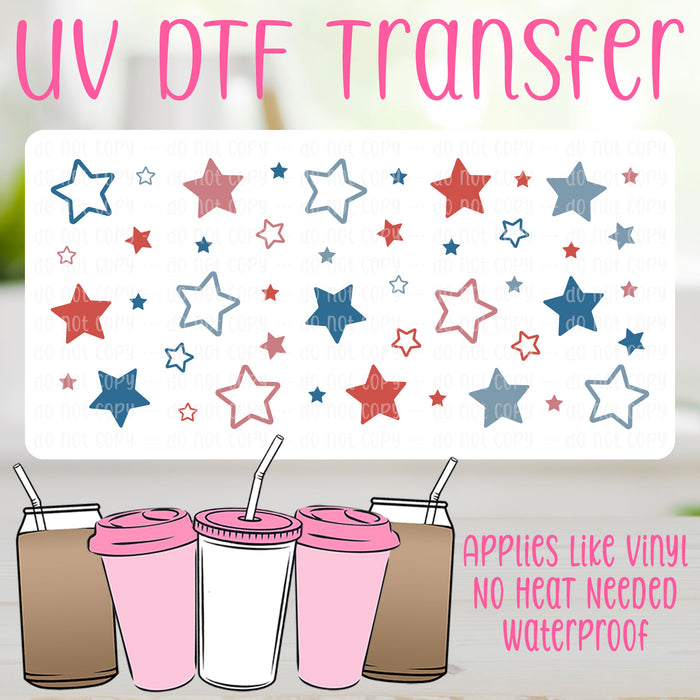 America Stars UV DTF Can Wrap