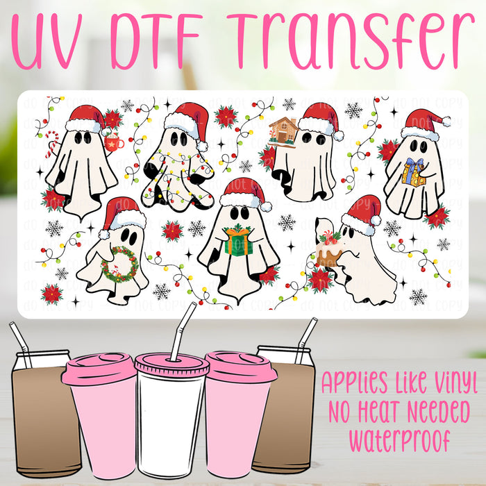 Christmas Ghosts UV DTF Can Wrap