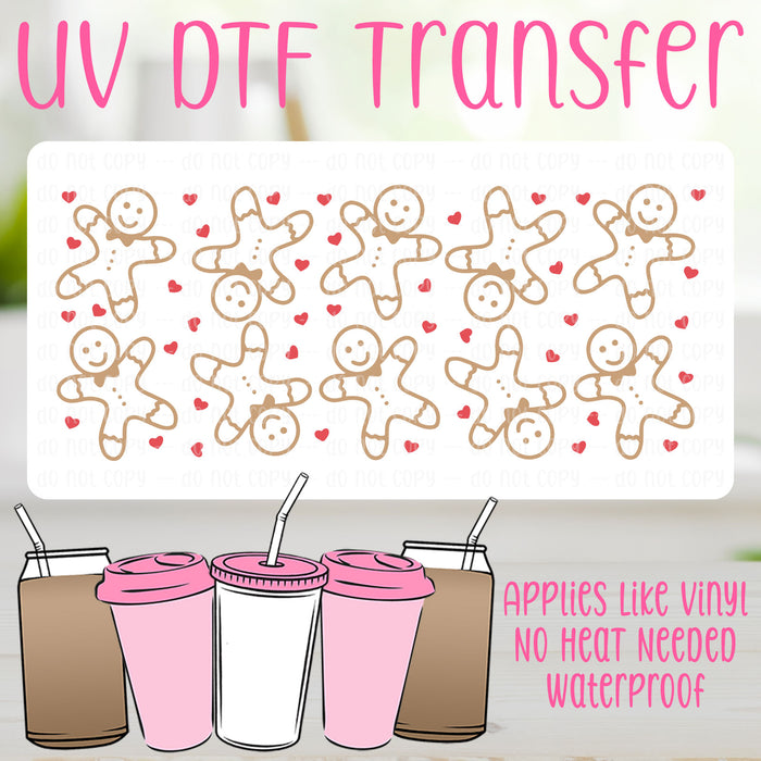 Gingerbread Cookies UV DTF Can Wrap