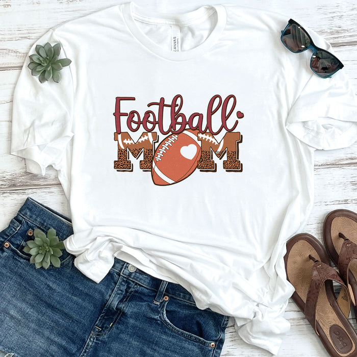 Leopard Print Football Mom DTF