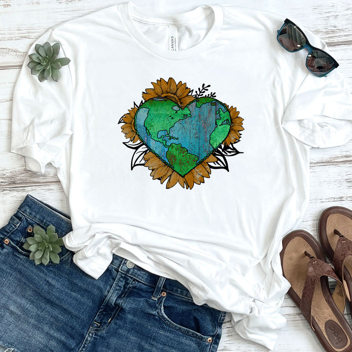 Sunflowers & Mother Earth Heart DTF