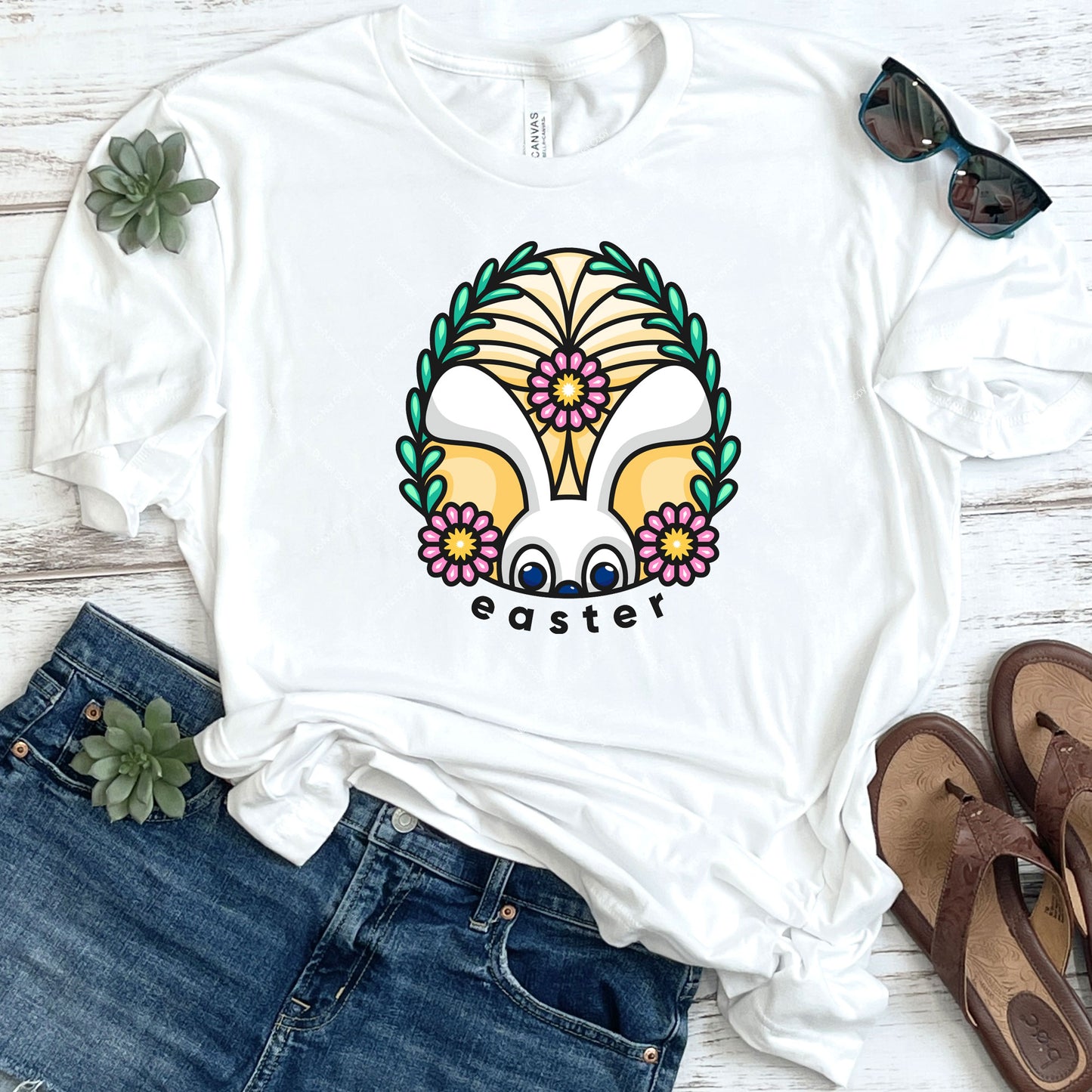 Colorful Floral Easter Design DTF