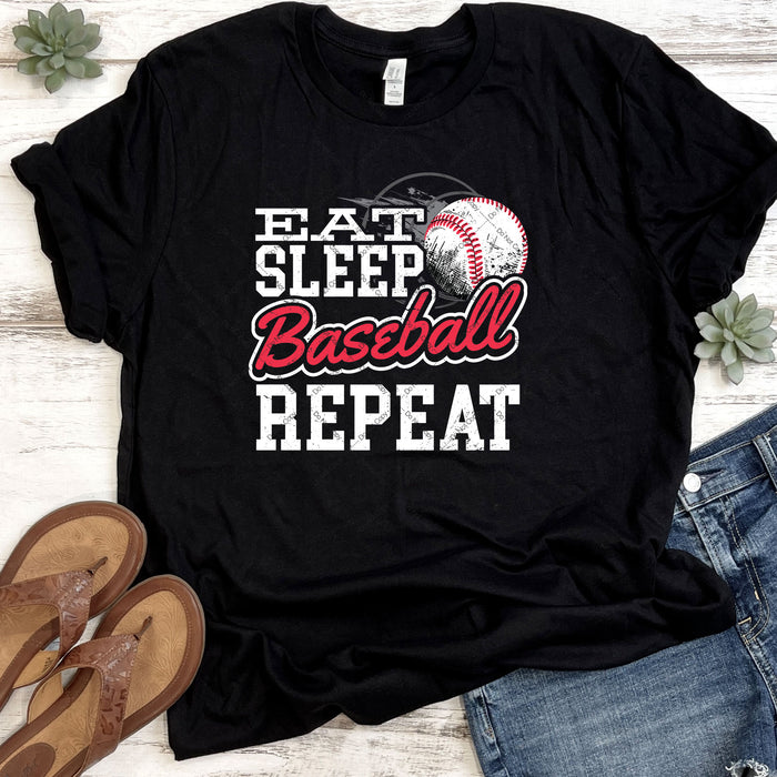 Eat Sleep Baseball Repeat DTF