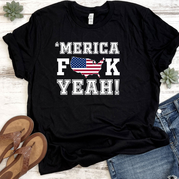 'Merica F**k Yeah! Black DTF