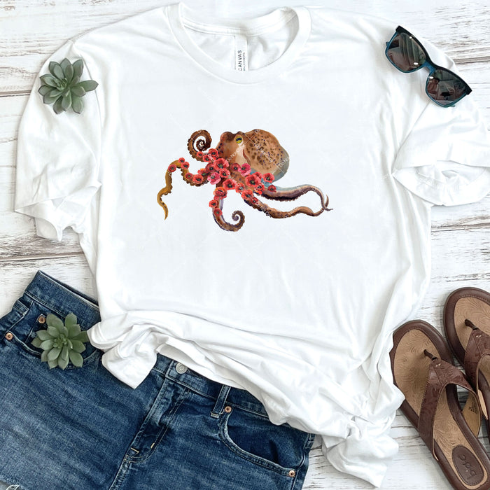 Floral Octopus DTF