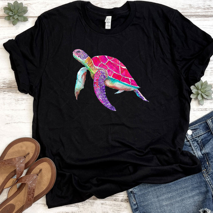 Colorful Sea Turtle DTF