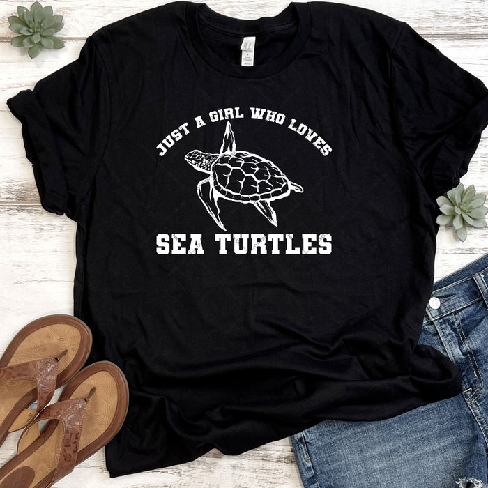 Just A Girl Who Loves Sea Turtles DTF