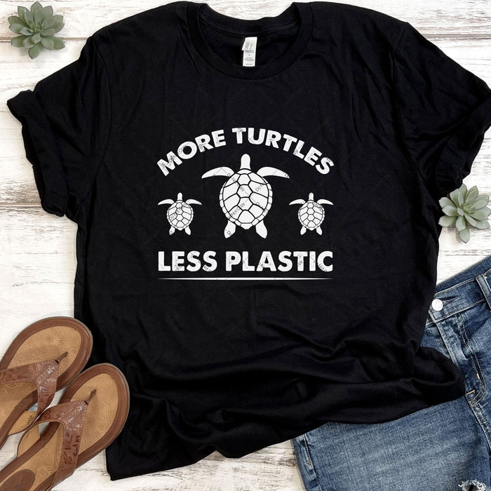 More Turtles Less Plastic DTF