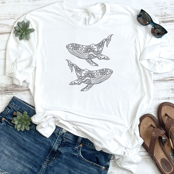 Hump Back Whale Mandalas DTF